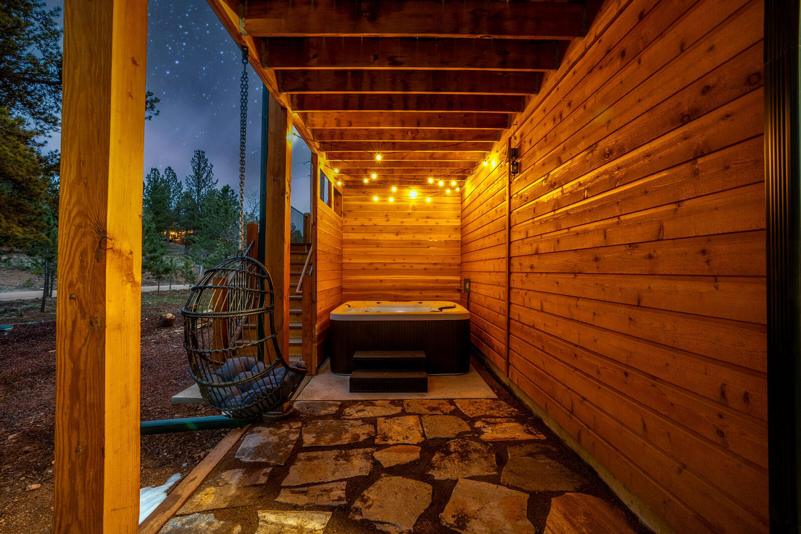 Deck with mountain views